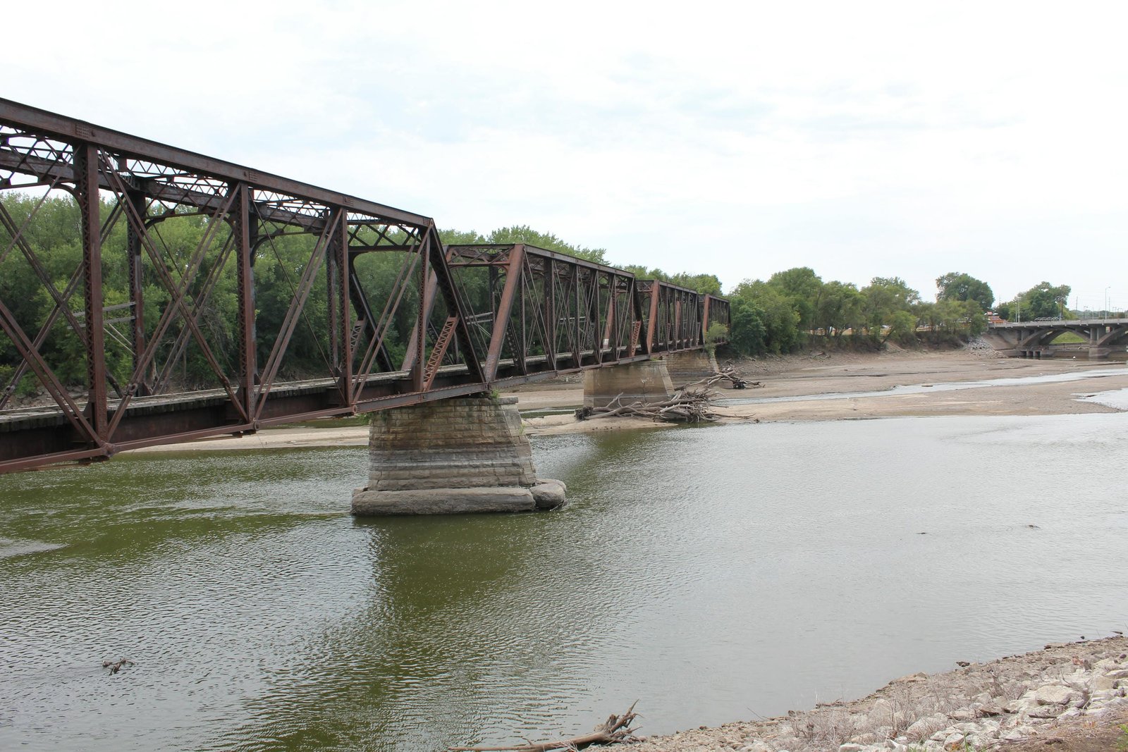 Looking west